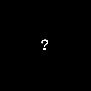 A black box with a white question mark.